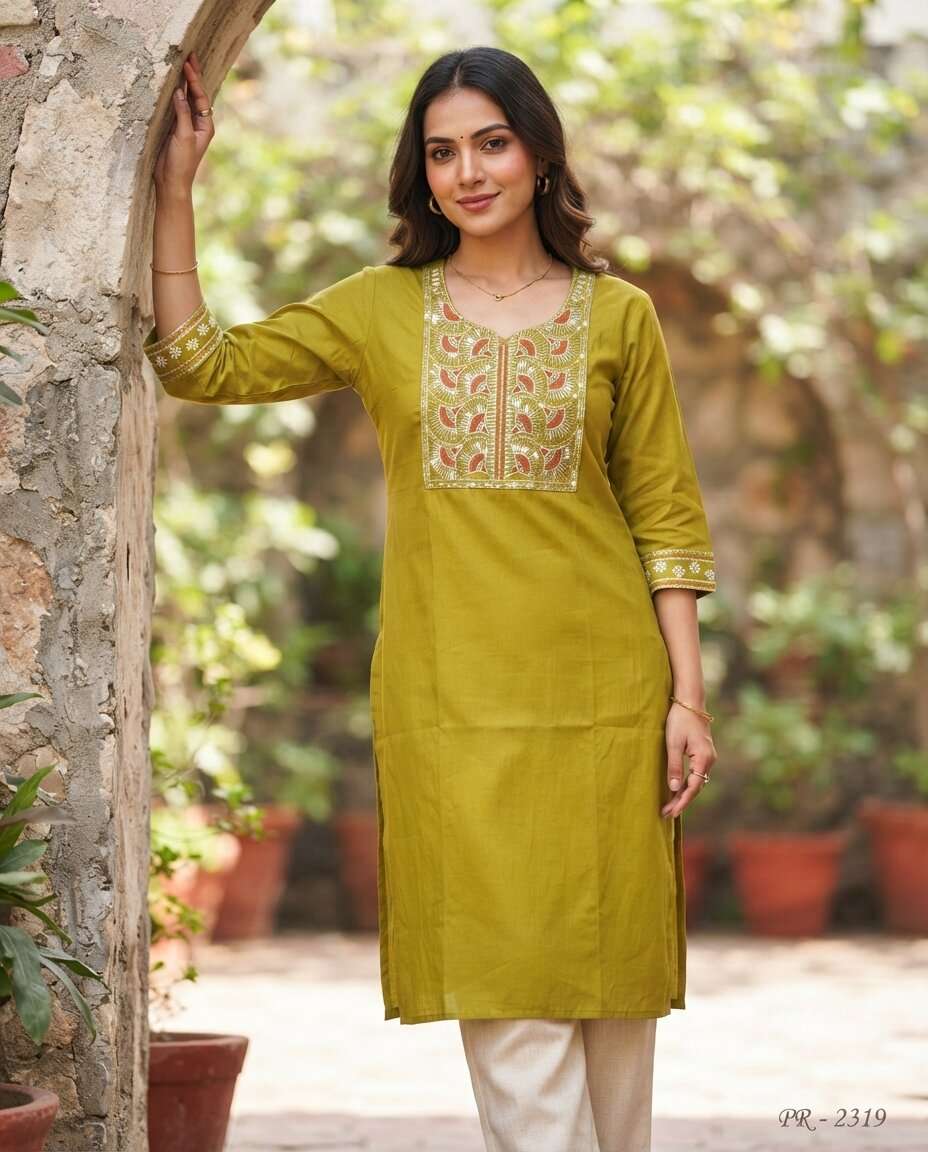 KURTI NEW SEQ NECK + ASTIN PLAIN (XL)