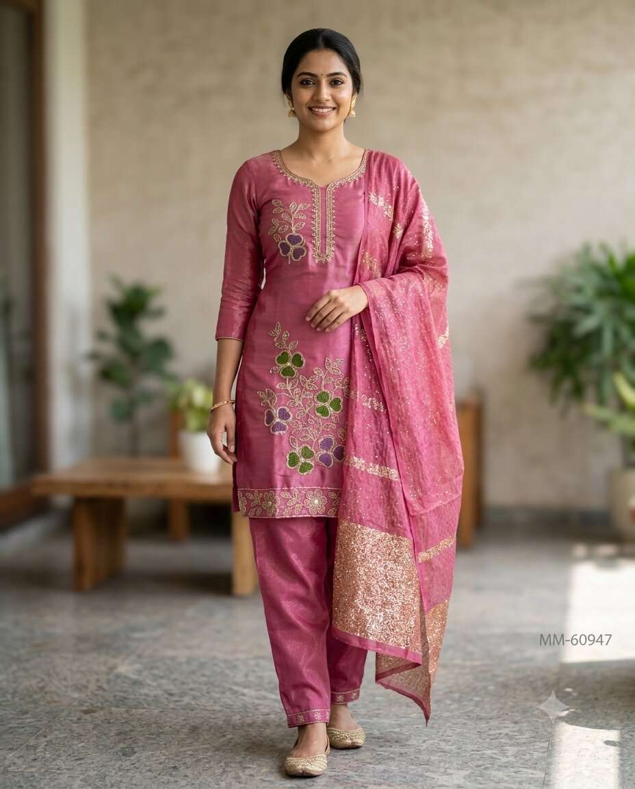 ROMAN GLASS 3PCS JACQURAD DUPATTA SET (XXL)