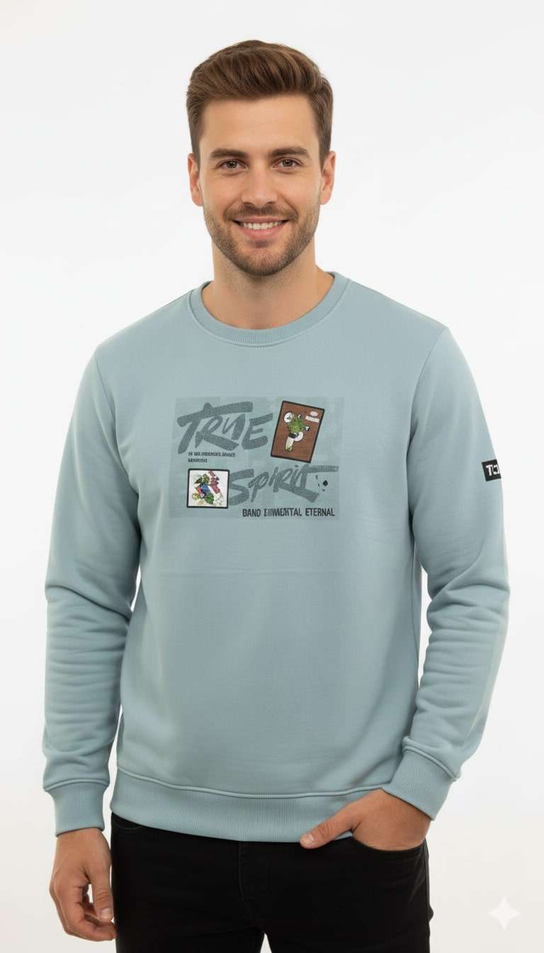 MENS TSHIRT QATAN R/N F/S PRINTED TEES (36/42)