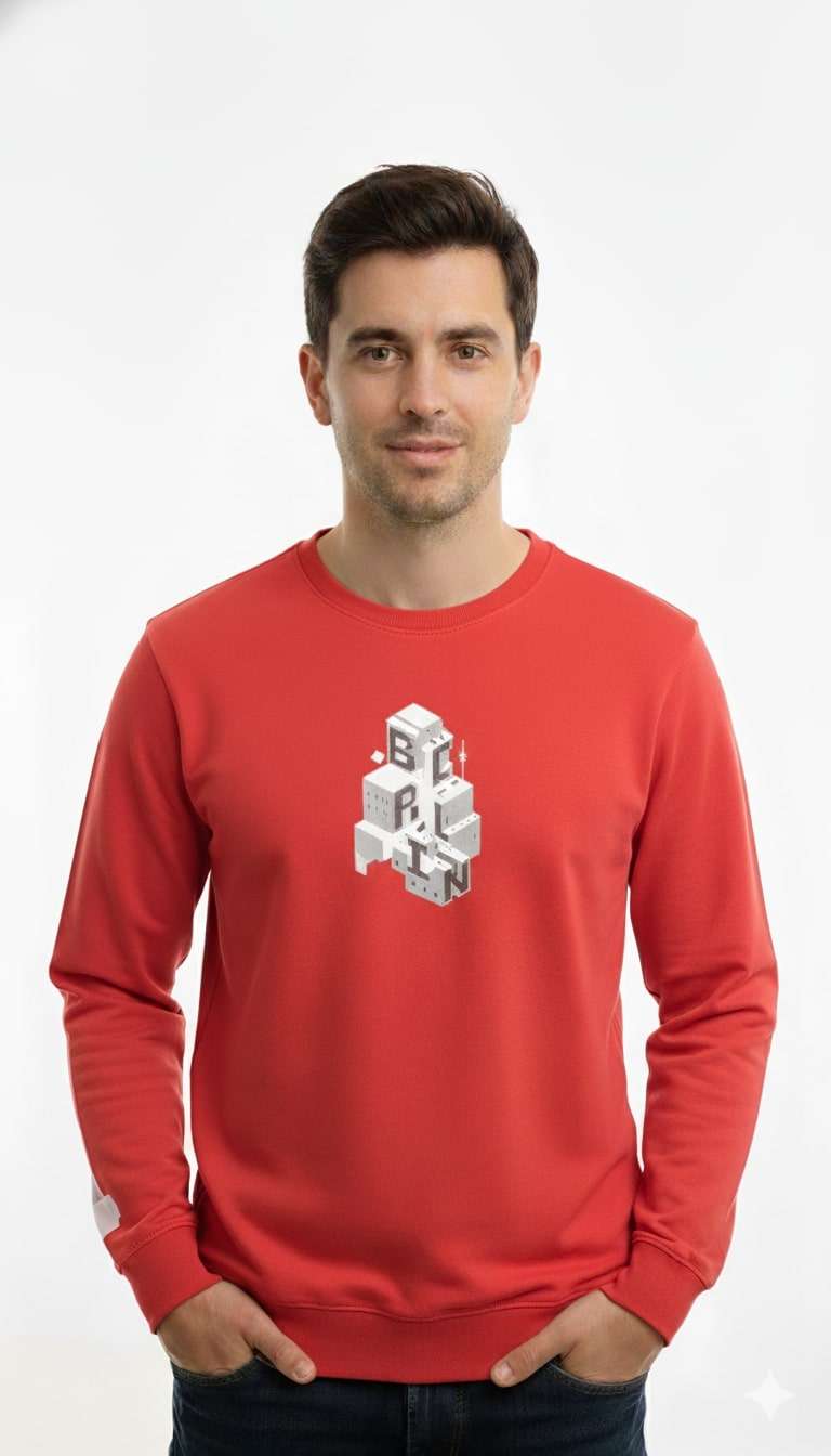 MENS TSHIRT TOSK R/N F/S CHEST PRINT  (M/XL)