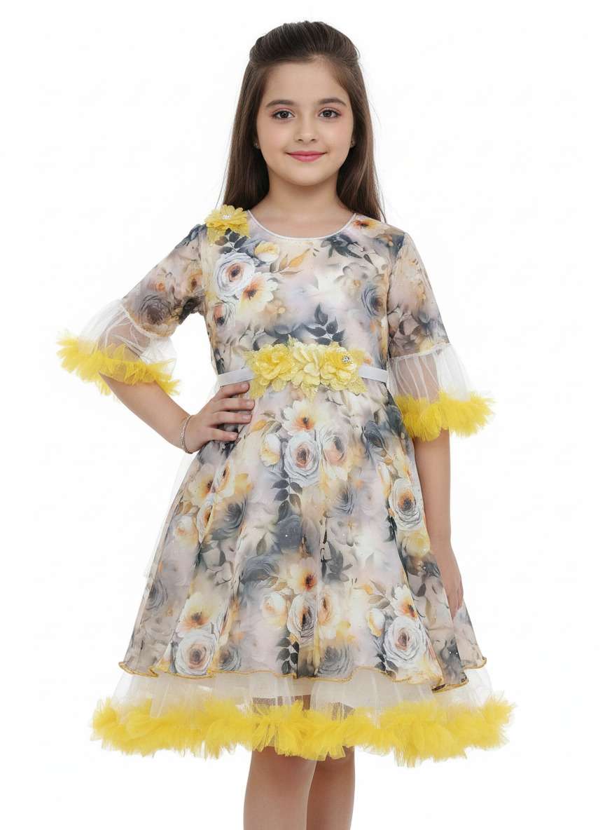 GIRLS FANCY FROCK YEASMIN (32/34)