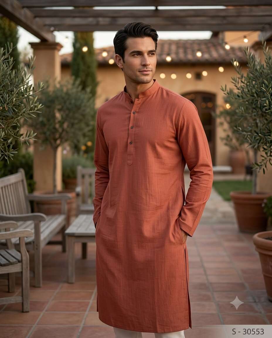 MENS FANCY PLAIN KURTA (42)