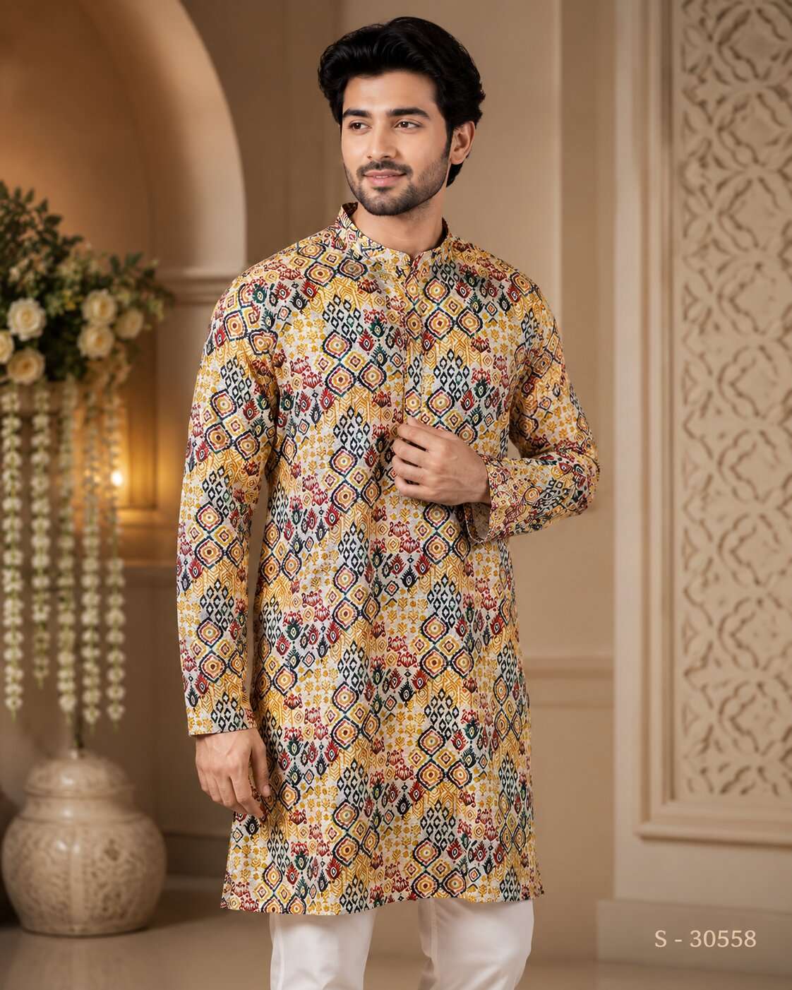 MENS FANCY PRINT KURTA (42)